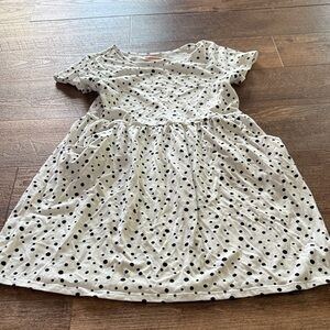 Cat & Jack White Dress with Black Polka Dots